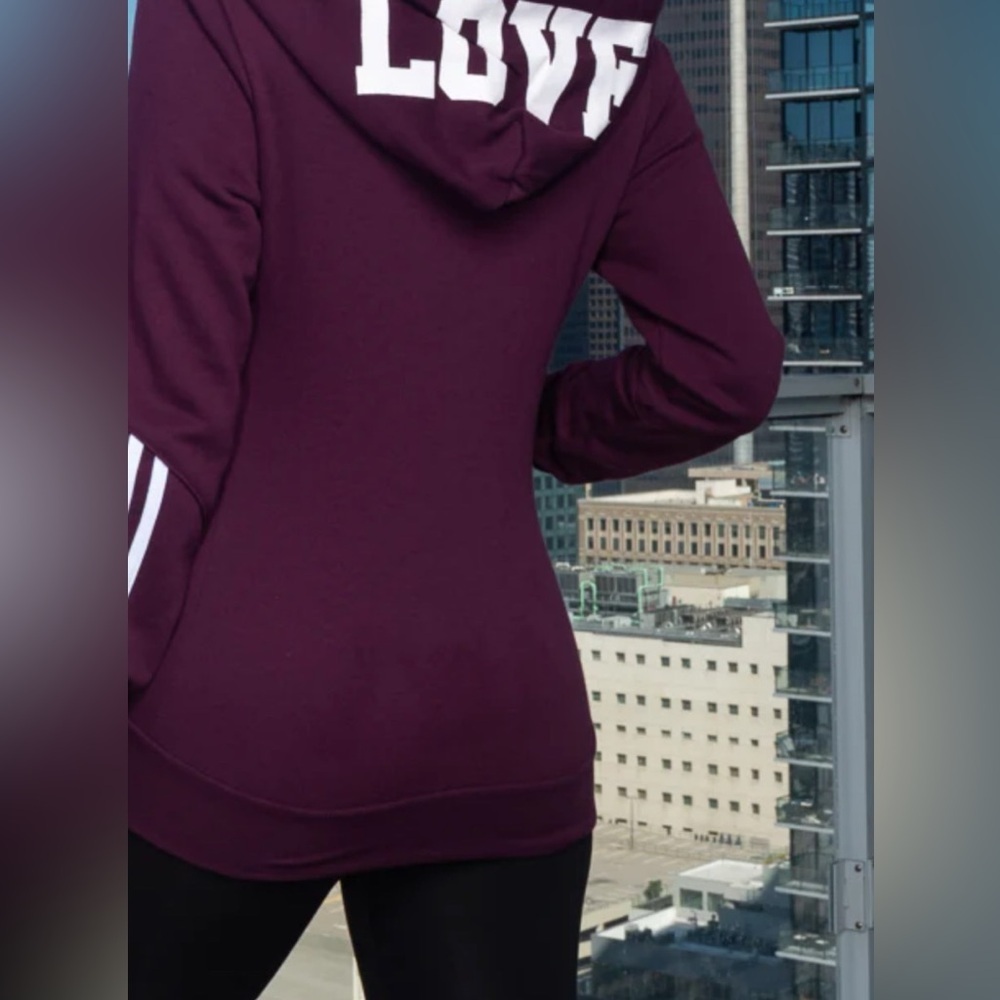 Boutique - Women's Purple Zip-Up Hoodie, multiple sizes - Picture 2 of 3